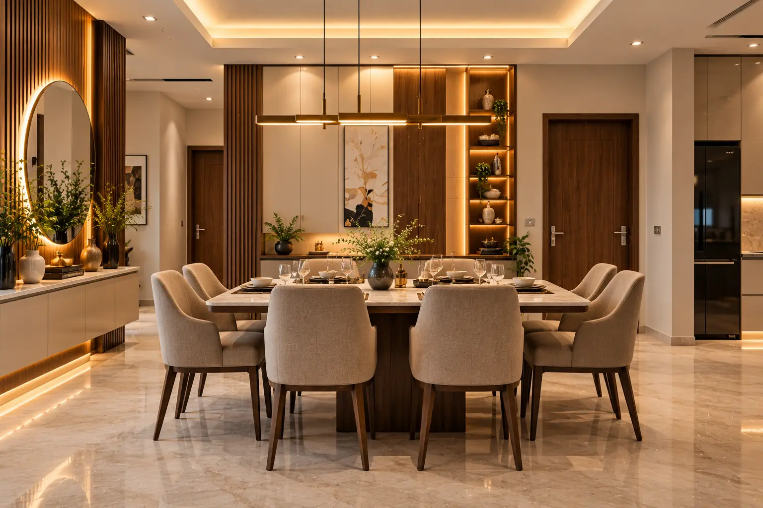 Dining Area – A warm-minimalist 2BHK in Koramangala, Koramangala, Bangalore