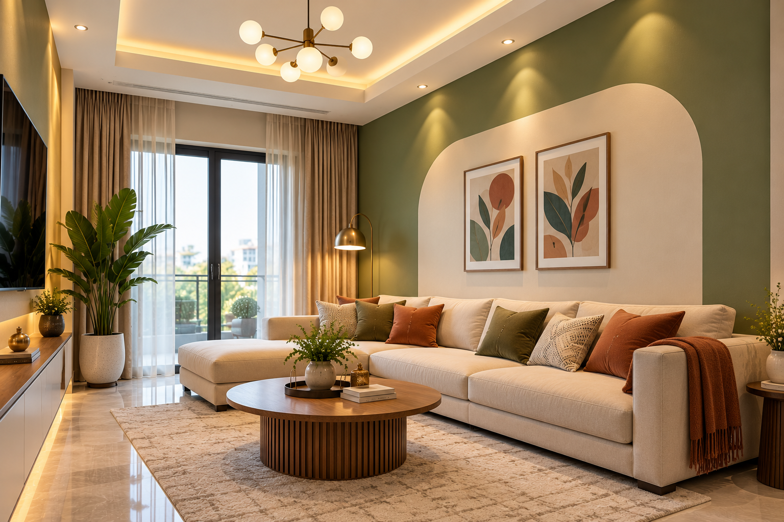 Living Room Painting – 2BHK Wall Painting in HSR Layout, Bangalore, HSR Layout, Bangalore