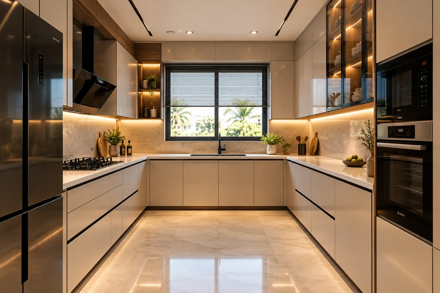 Modular Kitchen – A warm-minimalist 2BHK in Koramangala, Koramangala, Bangalore